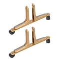 thumbnail image 1 of Room Divider Screen Holder, Screen Partition Feet Bracket Movable High Strength Easy To Assemble Adjustable Strong Bearing Capacity Aluminum Alloy  For Office Black,Gold, 1 of 8