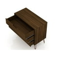 thumbnail image 3 of Rockefeller Mid-Century- Modern Dresser with 3- Drawers in Brown, 3 of 5