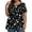 ி483-Multicolor, variant on Women's Plus Size Print V-Neck Short Sleeve Top - Casual Blouse with Flattering Neckline for Everyday Comfort