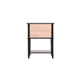 thumbnail image 5 of Homestock Neo-Classical Nostalgia Nightstand with Shelf - Dovetailed Drawers for Bedroom Storage, Stylish Nickel Hardware, Floor Mountable-Color:Black, 5 of 7