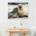 thumbnail image 2 of GOSMITH wall art bedroom Canvas Prints Seal Picture printing office children's room wall decorationWith Framed, 2 of 4