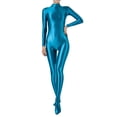 thumbnail image 2 of Traje de baño de una pieza brillante para mujer, mallas de manga larga, traje de baño de cuerpo completo, traje de baño para entrenamiento, fitness, yoga, protección contra erupciones, surf, 2 of 5