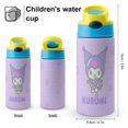 thumbnail image 6 of Kids Insulated Water Bottle - Kuromi And My Melody 16.9 Oz Stainless Steel Travel Bottle with Straw, Double Wall Vacuum Insulated Water Bottles for Boys Girls, 6 of 7
