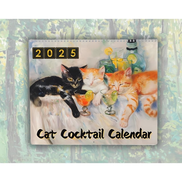 2025 Cat Calendar Full Page Thick Sturdy Paper Used For Organizing And Planning Gift Calendars For Children And Teenagers