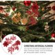 thumbnail image 2 of EeaseMX 6 piezas de flores artificiales con purpurina para árbol de Navidad, ramas de pino con clip, 2 of 7