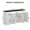 thumbnail image 3 of Faitaliicy Modern Farmhouse Buffet Cabinet With Storage Drawers Coffee Bar Cabinet Kitchen Storage Cabinet With 4 Doors And Adjustable Shelf Wood Sideboard Buffet Table For Living Dining Room, 3 of 7
