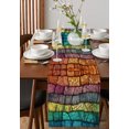 Wood Grain Superimposed Cracks Table Runner ration Home r Dinner Table