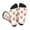 3 Black, variant on Orange Fox Print Crew Socks for Men and Women, Men's Soft Moisture-wicking Sock