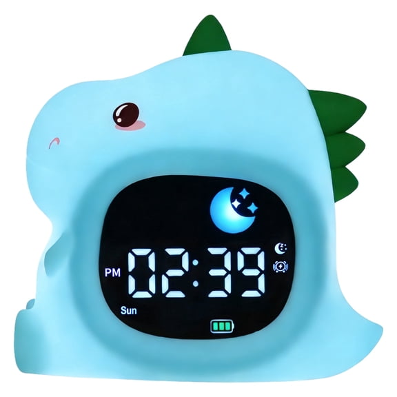 Kids Bedroom Alarm Clock, Toddler Sleep Training Clock with Soft Night Light, Rechargeable Touch Control Sleep Trainer for Boys & Girls – Ideal Birthday Gift for Kids