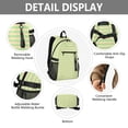 thumbnail image 4 of JIALIOU 14" Laptop Backpack Waterproof Airline Approved Stylish Casual Daypack for Travel Business College Work, Green Yellow Stripe, 4 of 8