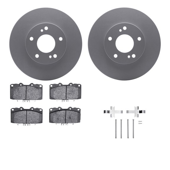 Dynamic Friction Company Front Geospec Brake Rotors with 5000 Advanced Brake Pads includes Hardware 4512-67080