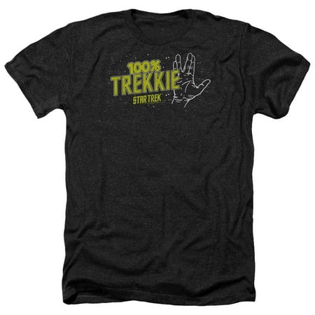 Star Trek 100% Trekkie Fan Sci Fi TV Show Adult Heather T-Shirt