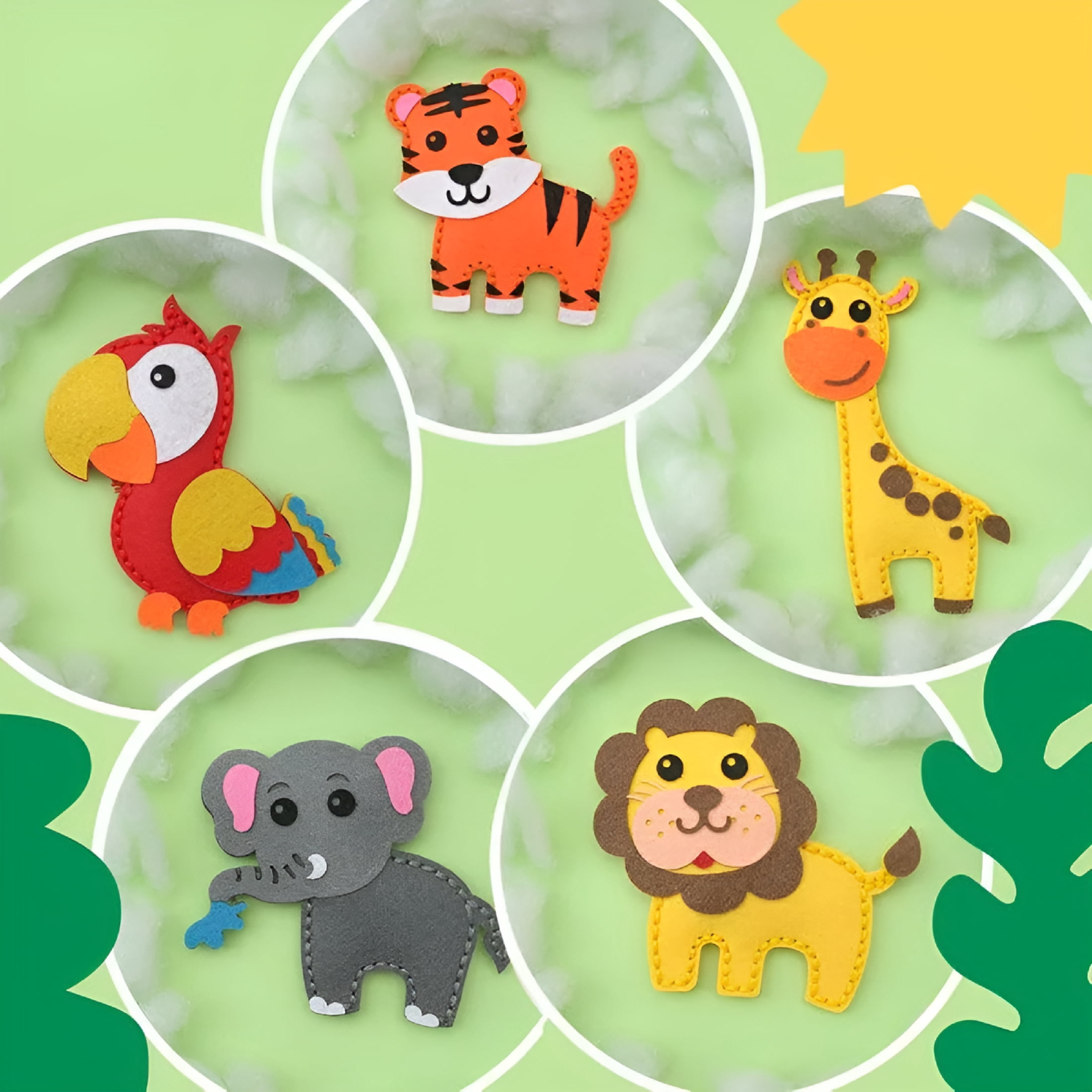 TUWAFE 2026 New Deedlite Twiggle Stuff Sewing Kit,Felt Sewing Kit for Kids Age 6-12,Felt Craft for Beginner Sewing Kits,Includes 14 Stuffed Animals