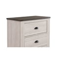 thumbnail image 3 of Xukmct 2 Drawers Beside Table with Handle, Wood Nightstand for Living Room, Bedroom, White+Gray, 3 of 7