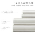 thumbnail image 5 of Noble Linens 4 Piece Pattern Microfiber Bed Sheets Set, Soft Lines Light Gray, Queen, 5 of 8