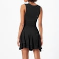 thumbnail image 3 of Women's Square Neck Sleeveless A-Line Mini Dress Ruffle Layered Skater Dress Casual Summer Dress, 3 of 8