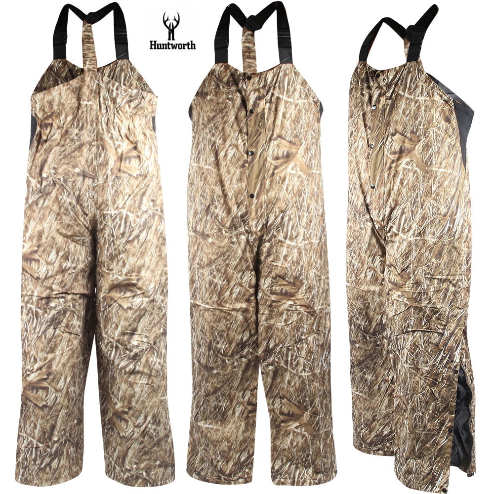 Huntworth Fleece-Lined Microfiber Bibs (L) Marshland by