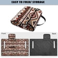 thumbnail image 5 of COEQINE Quilted Golf Cart Seat Blanket Cover, Includes Handle for Carrying When Folded, Universal Fit for EZGO Yamaha Club Car 2-Seaters, 4-Pocket Design, American Tribal Red Brown, 5 of 8