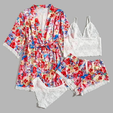 

Gubotare Lingerie Women Chemises Lace Smock Lingerie Mini Lingerie Sleepwear Watermelon Red M