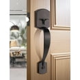 thumbnail image 2 of Front Door Handle and Deadbolt Set  Front Door Lock Set  Oil-Rubbed Bronze  Vintage Lower Half Entry Handleset  Entry Door Handle with Reversible Lever, 2 of 8