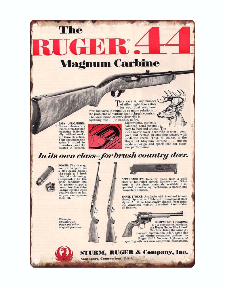 Ancien Catalogue D'armes à Feu Ruger De 1971 – Dépliant Vintage Pour Collectionneurs
