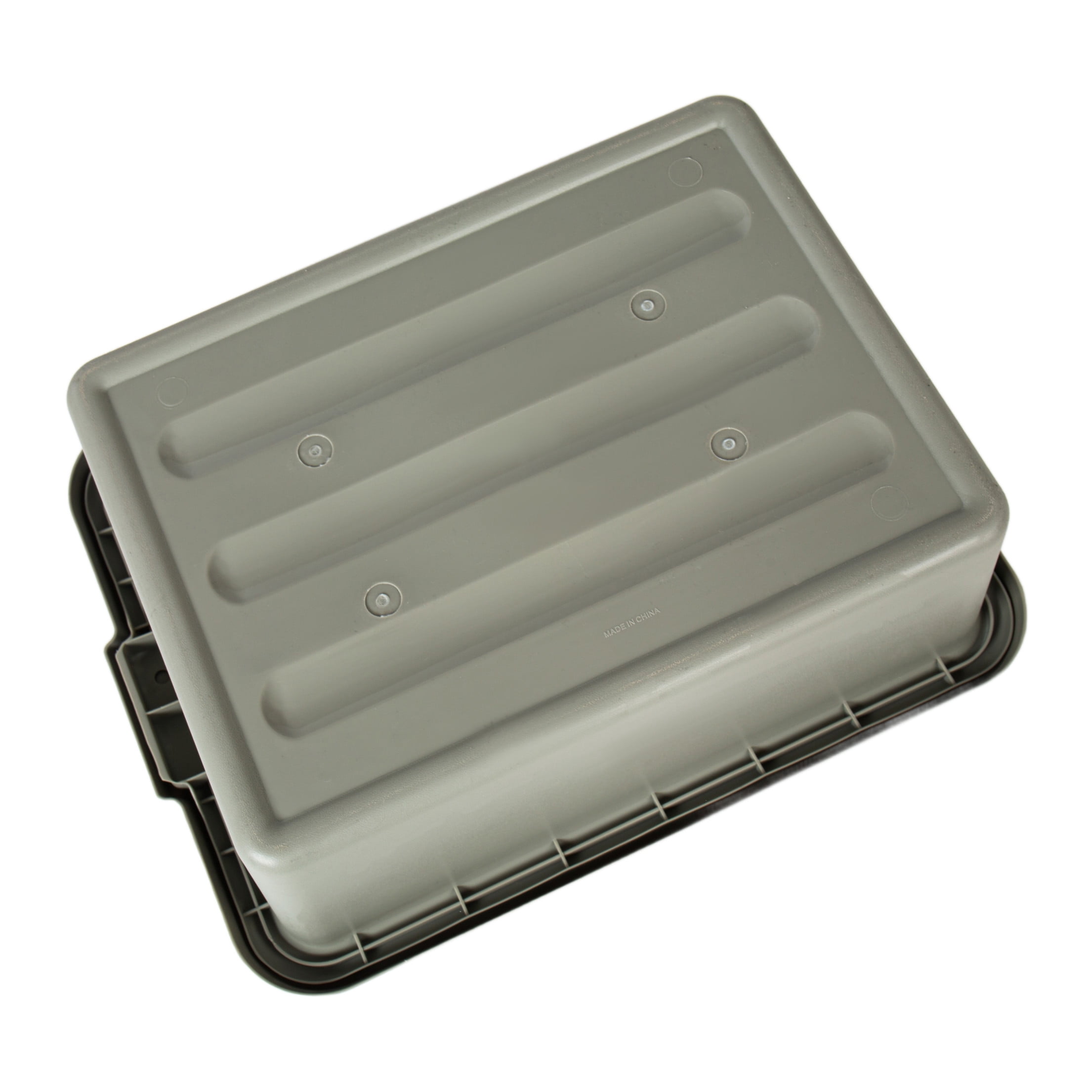 Noble House 6-Pack 9 Gallon Food-Grade Commercial Meat Tubs with Lids, Heavy Duty Utility Container, Gray
