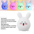 thumbnail image 3 of Silicone Nursery Lamp, Tap Control Comfortable 1200mAh Safe Compact Cute Night Light Cartoon  for Bedside, 3 of 8