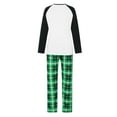 thumbnail image 4 of Family Matching Christmas Pajamas, Romper/Letter Print Long Sleeve Tops and Plaid Pants Loungewear Set, 4 of 10