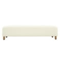 thumbnail image 5 of Christopher Knight Home Ryder Modern Upholstered Rectangular Ottoman, Durable Foam Cushion with Solid Wood Legs, White, 5 of 8