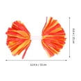 thumbnail image 2 of FRCOLOR Cheering Poms with Handle for Cheerleaders Made of Plastic Red Color Great for Sport Cheering 1 Pair, 2 of 8