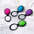 thumbnail image 5 of Juego de 2 cepillos de viaje TUNC mini con espejo plegable fucsia azul, 5 of 5
