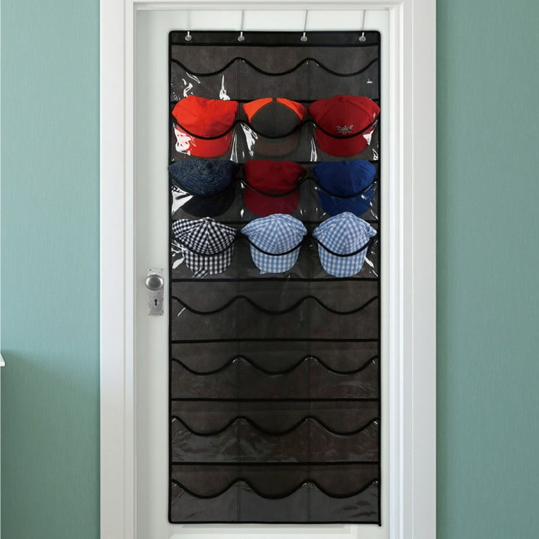 Baseball Hat Rack 24 Pockets Over The Door Cap Organizer Hat Display  Collection Over Door Hooks