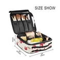 thumbnail image 3 of FORMRS Travel Makeup Bag Large Capacity Train Case Cosmetic Organizer with Adjustable Dividers, Red Cherry, 3 of 8