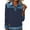 Navy, variant on SELONE Collared Sweatshirts for Older Women Denim Patchwork Tops Long Sleeved Casual Shirt Color Block Pullover Black L