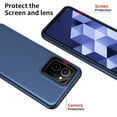 thumbnail image 3 of For Nokia HMD Vibe (N159V / TA-1590) Case Dual Layered Rugged Cover with Screen Protector (Textured Blue-Tempered Glass), 3 of 6