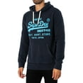 thumbnail image 2 of Superdry Cracked Print Neon Pullover Hoodie, Blue, 2 of 5