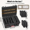 thumbnail image 2 of Kinghardcase Handgun Storage Case with Built-In Tracker, IP67 Waterproof Shockproof Pistol Case for 5 Handguns & 21 Magazines, Customizable Foam for Travel & Home, 2 of 6