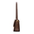 thumbnail image 5 of Leather Blend Cowhide Crossbody Bag, Women's Retro Lock Saddle Shoulder Purse, 5 of 8