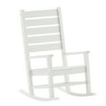 thumbnail image 2 of Emma + Oliver Contemporary Rocking Chair, All-Weather HDPE Indoor/Outdoor Rocker in White, 2 of 11