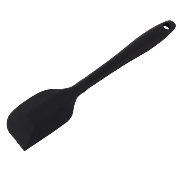 Kitchen Bakery Silicone DIY Cake Cheese Cream Spatula Scraper Black 21cm Length