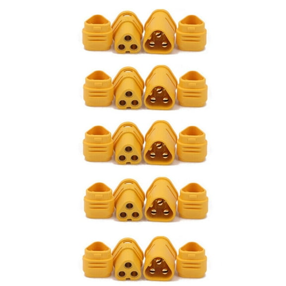 5 Pairs Male   Female MT30 3 Pin Gold Plated Connector 15A 16AWG ESC Brushless