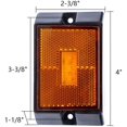 thumbnail image 1 of Paquete de 2 luces de marcador lateral LED ámbar selladas sumergibles - Reflector impermeable para remolque, barco, remolque, camión, RV - 12V LingWen 8390606683526, 1 of 1