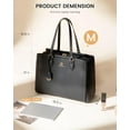thumbnail image 3 of LOVEVOOK Laptop Bag for Women, Large Capacity Leather Computer Tote Bag, Waterproof Work Bags, Great Office Gifts for Women, 3 of 6