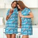 thumbnail image 4 of Easygdp Dolphin Camisón de manga corta para mujer, informal, estampado, 4 of 6