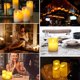 thumbnail image 4 of Juego de decoración de 3 velas LED parpadeantes de color blanco cálido con control remoto (10 cm, 12,5 cm, 15 cm), 4 of 5