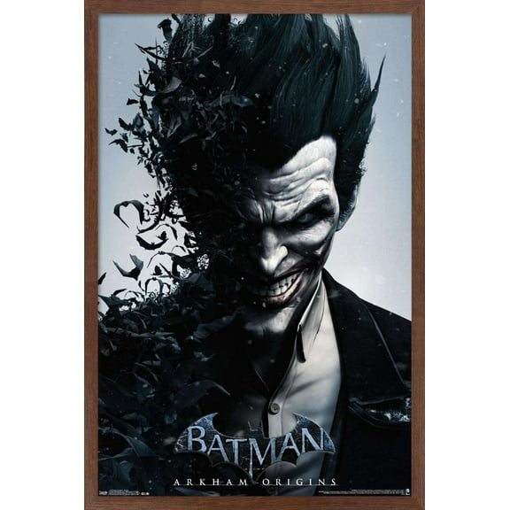 DC Comics Video Game - Arkham Origins - Portrait Wall Poster, 14.725" x 22.375", Framed