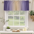 thumbnail image 2 of 2 Pack Valances for Window, Purple Ombre Short Curtains for Kitchen Bedroom Living Room, Modern Yellow Gradient Farmhouse Art Rod Pocket Small Window Treatment Valance Drapes 42 x 12 Inch, 2 of 8