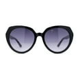 thumbnail image 2 of Womens Simple 90s Classy Large Round Plastic Rim Fashion Sunglasses Black Smoke, 2 of 4
