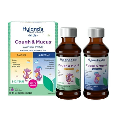 Hyland's Naturals Kids Day/Night Liquid Cough & Mucus, Grape, 8oz