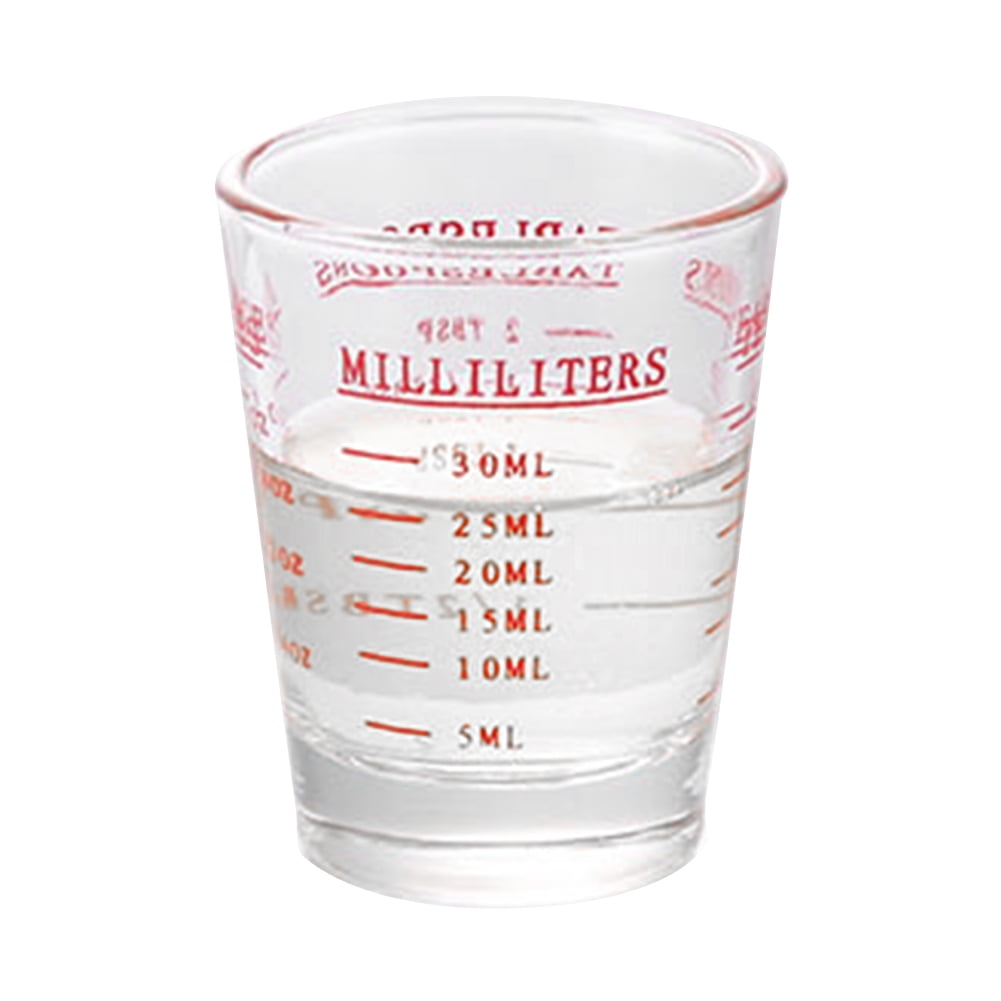 Thickened Graduated Glass Oz Ounce Cup Measuring Cup Shot Glasses